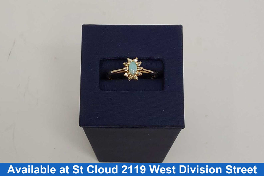 Women's Ring - Yellow Gold 14k (.585) 2.17 grams Size 20