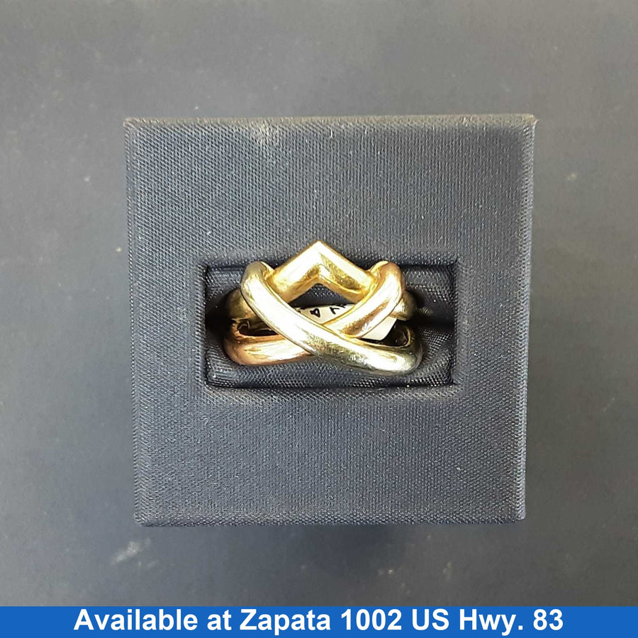 Women's Ring - Tricolor Gold 10k (.417) 4.7 grams Size 8