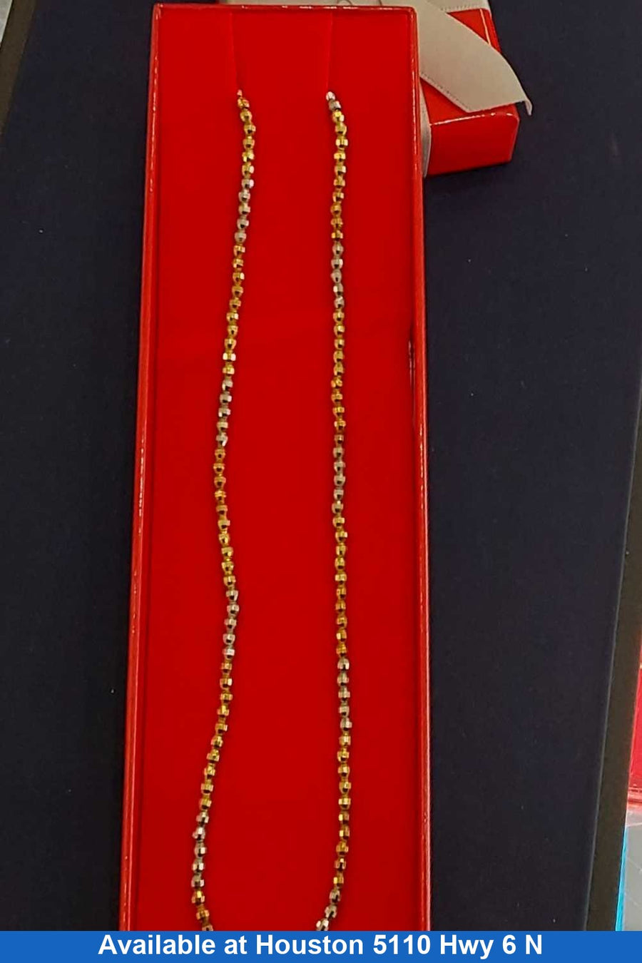 Bead Chain - Tricolor Gold 14k (.585) 12.1 grams 17 inch