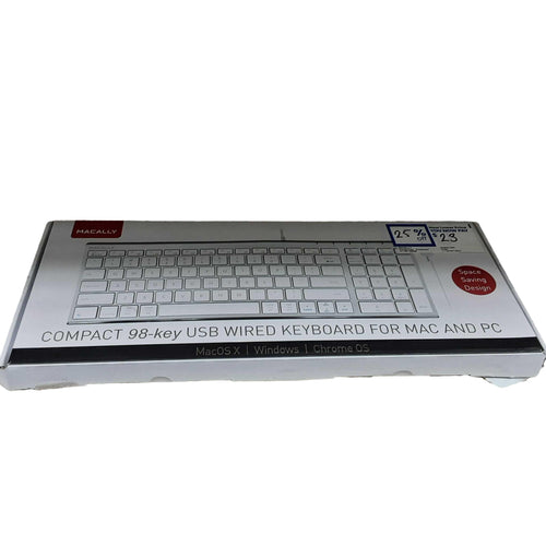 Macally Acekey2ma White Computer Keyboard