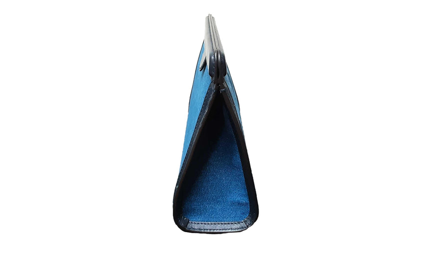 Jimmy Choo Denim Pouch Clutch Blue Purse / Handbag