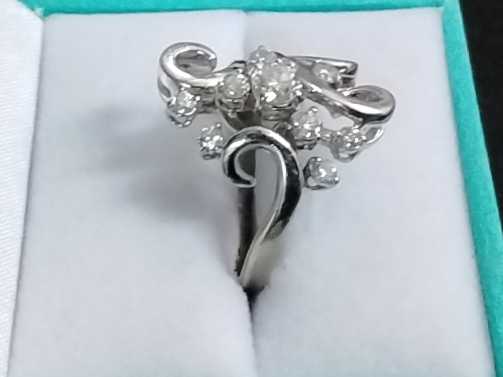 Women's Ring - White Gold 14k (.585) 7.2 grams Size 20