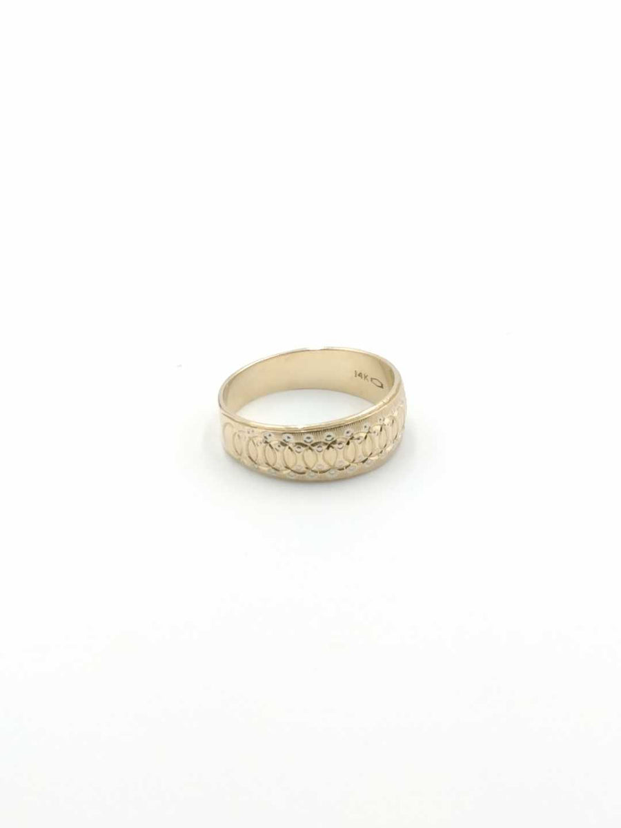 Ring - Wedding Band - Yellow Gold 14k (.585) 5.1 grams Size 10