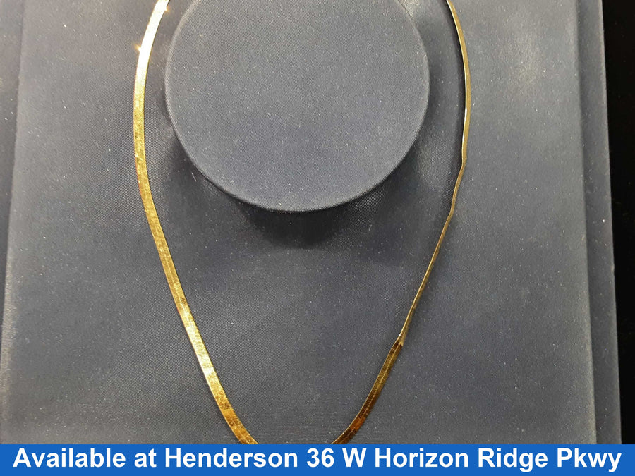 Herringbone Chain - Yellow Gold 18k (.750) 4 grams 16 inch