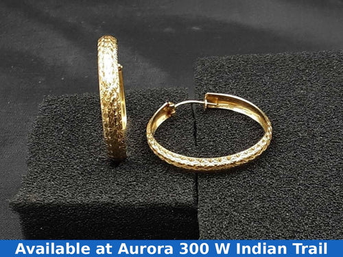 Hoop Earrings - Yellow Gold 14k (.585) 3.3 grams