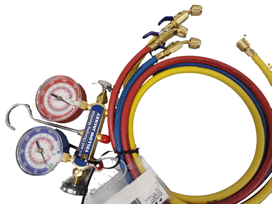 Yellowjacket Test And Charging Manifold Gold Gauge / Meter