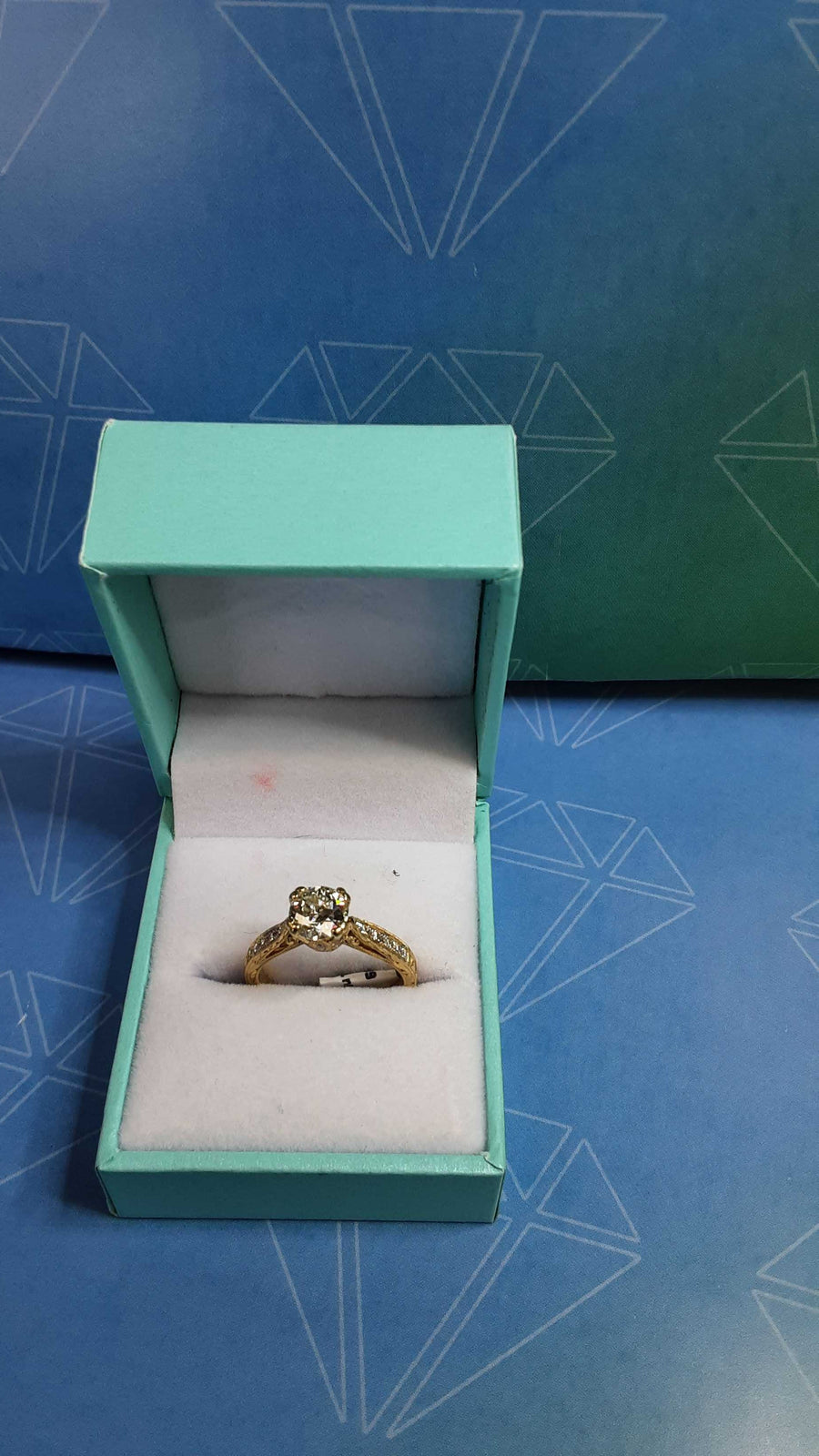 Ring - Wedding Set - Yellow Gold 14k (.585) 4 grams Size 8