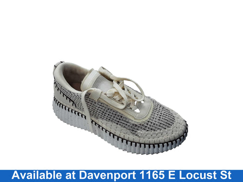 Chloe Hand-stitched Eco-design Sneakers With Logo White