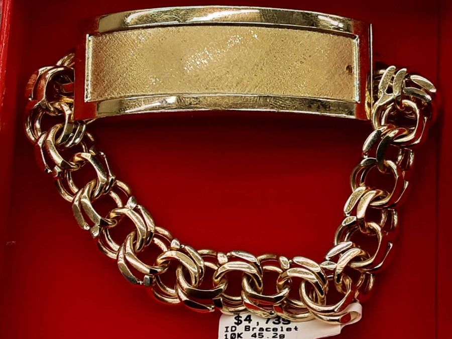 ID Bracelet - Yellow Gold 10k (.417) 45.2 grams 8 inch