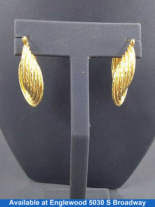 Hoop Earrings - Yellow Gold 14k (.585) 5.1 grams