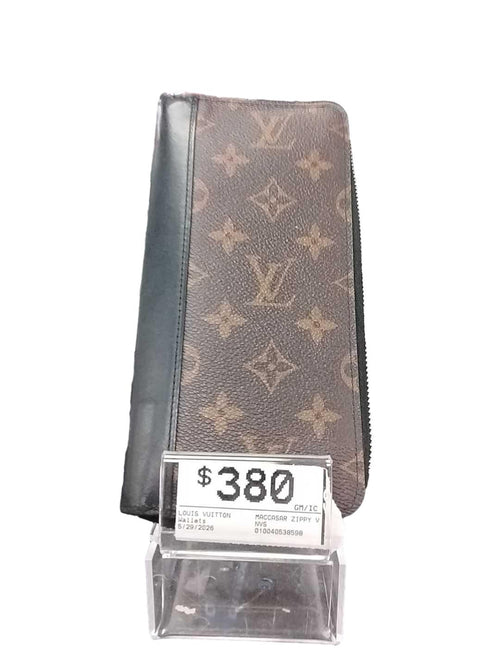 Louis Vuitton Maccasar Zippy Vertical Brown Wallet