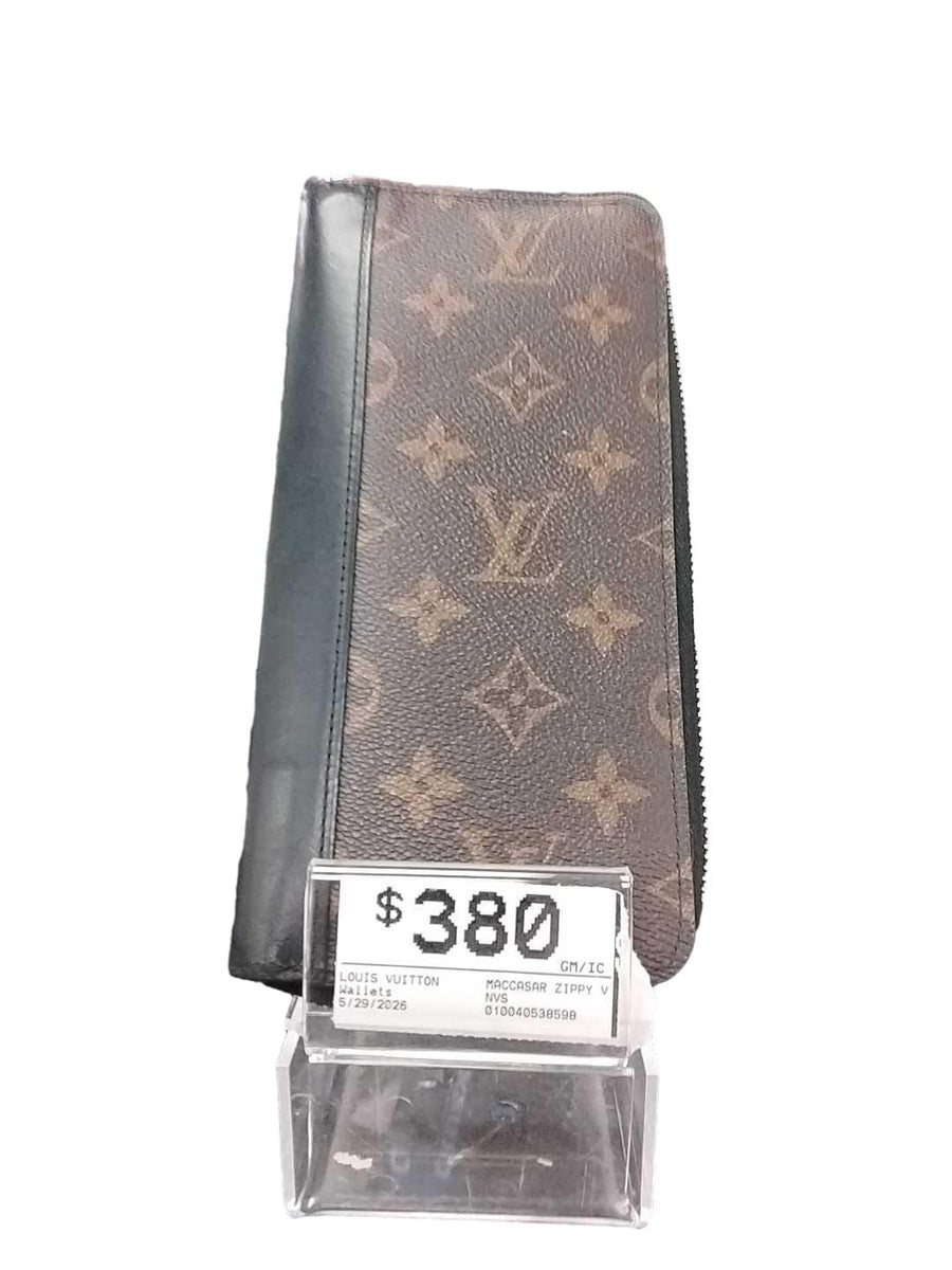 Louis Vuitton Maccasar Zippy Vertical Brown Wallet