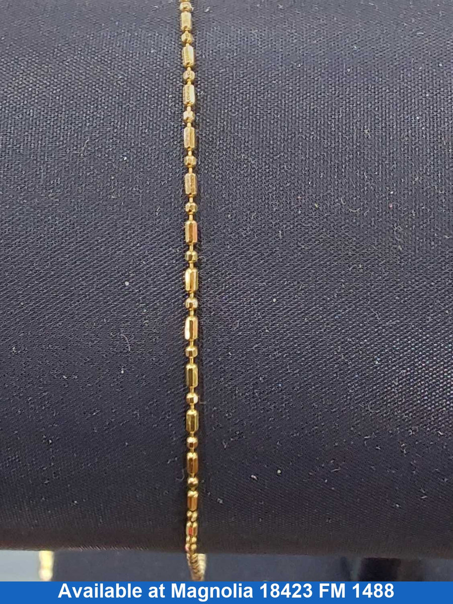 Bead Bracelet - Yellow Gold 10k (.417) 1.4 grams 9 inch