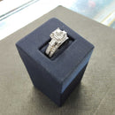 Ring - Engagement Set - White Gold 10k (.417) 6 grams Size 7.5