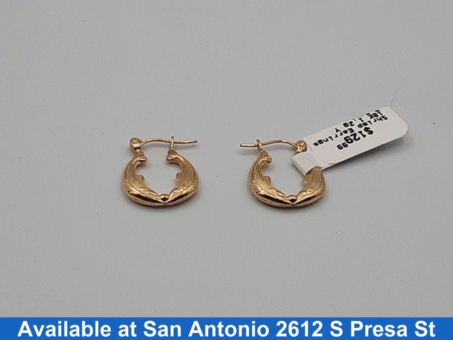 Shrimp Earrings - Yellow Gold 10k (.417) 1.2 grams
