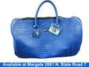 Carry & Tote Statement Traveler Rolling Duffle Blue