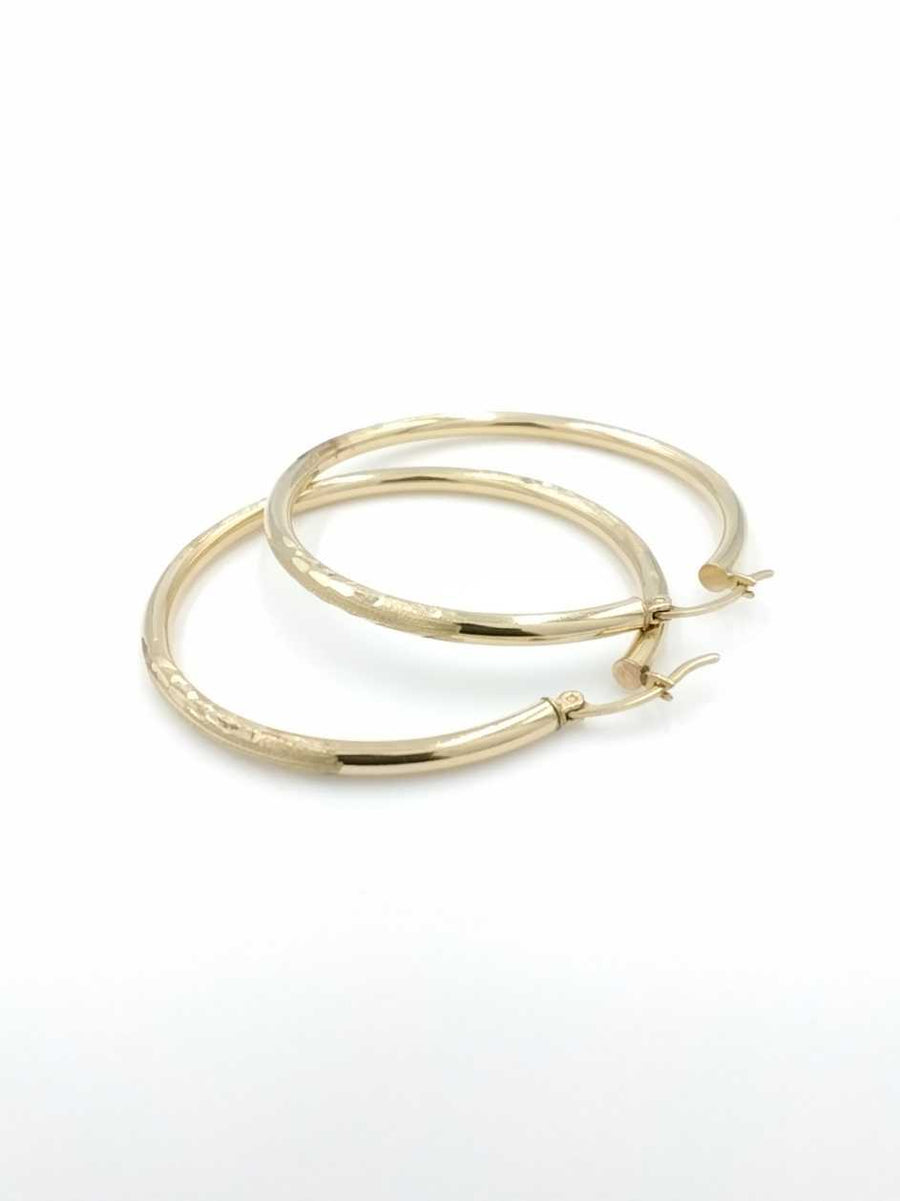 Hoop Earrings - Yellow Gold 14k (.585) 3.6 grams