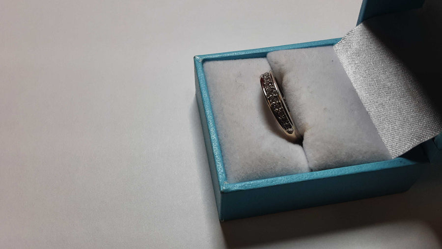 Ring - Wedding Band - White Gold 14k (.585) 2.6 grams Size 7.5