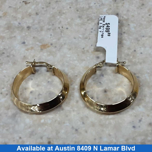 Hoop Earrings - Yellow Gold 14k (.585) 3.5 grams