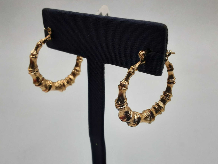 Hoop Earrings - Yellow Gold 10k (.417) 2.8 grams