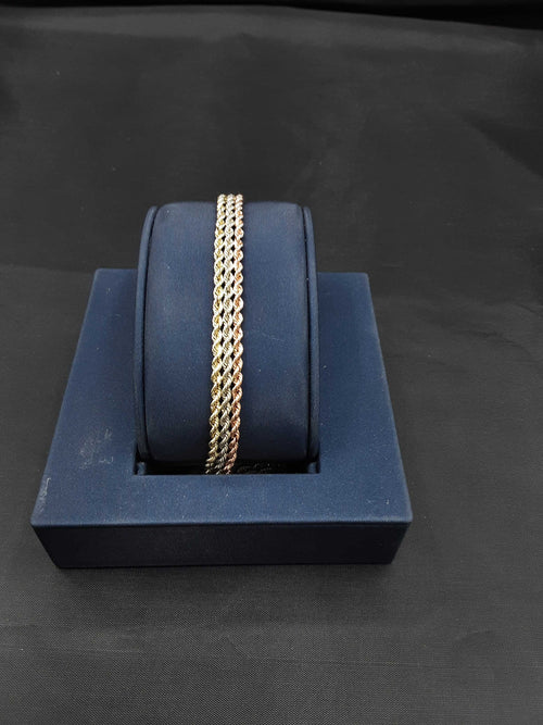 Rope Bracelet - Tricolor Gold 14k (.585) 4.5 grams 8 inch