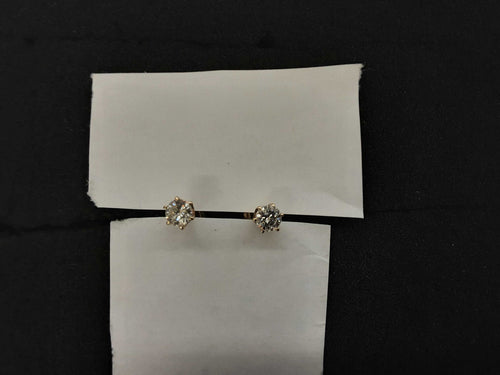 Double Stud Earring - Yellow Gold 14k (.585) 1 grams
