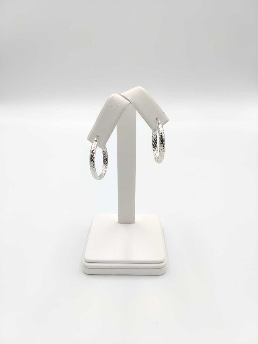 Hoop Earrings - White Gold 14k (.585) 2 grams
