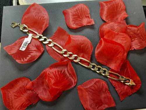 Figaro Bracelet - Yellow Gold 10k (.417) 37 grams 9 inch