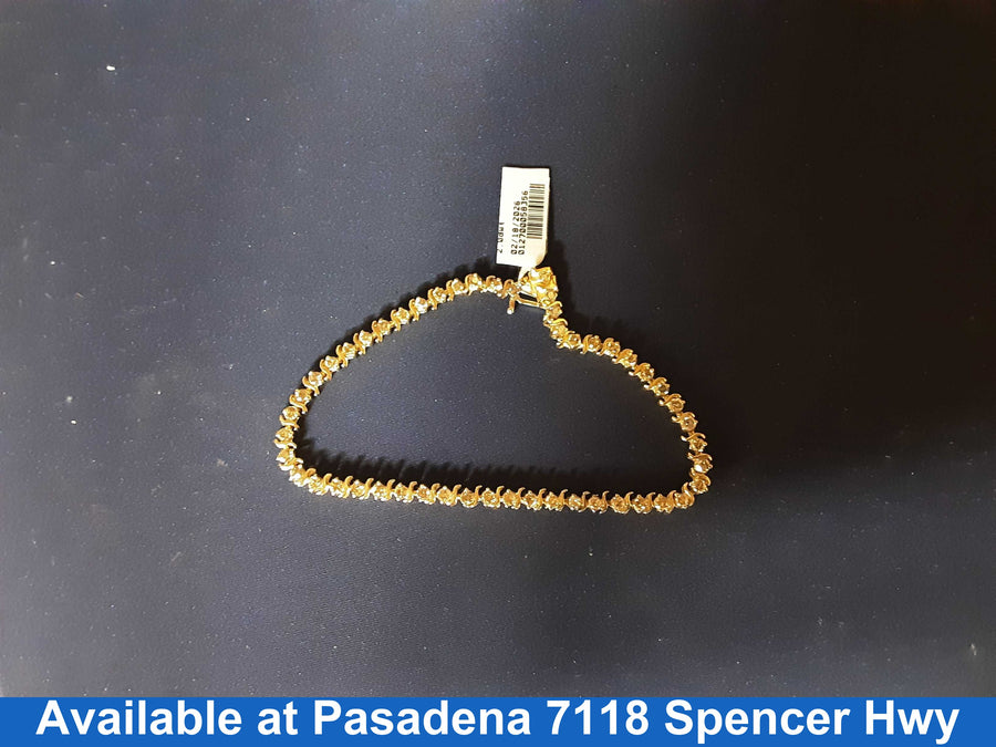 Tennis Bracelet - Yellow Gold 14k (.585) 9 grams 8 inch