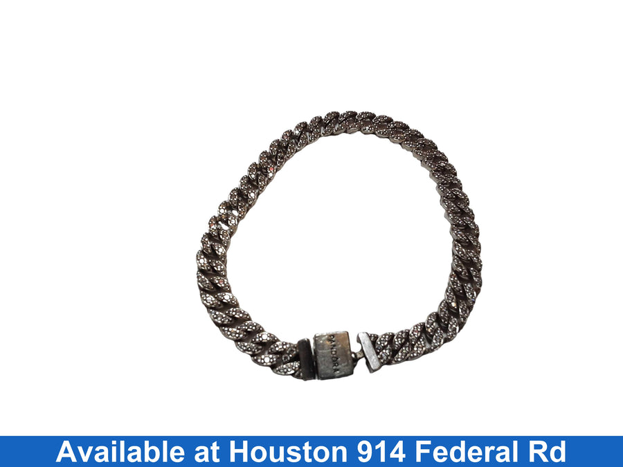 Pandora Timeless Pavé Cuban Chain Bracelet Silver Other Collectible