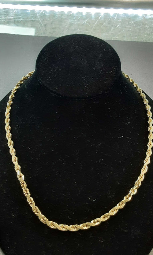 Rope Chain - Yellow Gold 14k (.585) 31.3 grams 19 inch