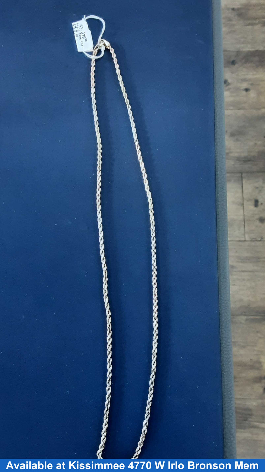 Rope Chain - Tricolor Gold 14k (.585) 9.7 grams 20 inch