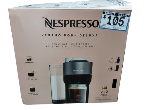 Nespresso Vertuo Pop + Black Small Kitchen Appliance