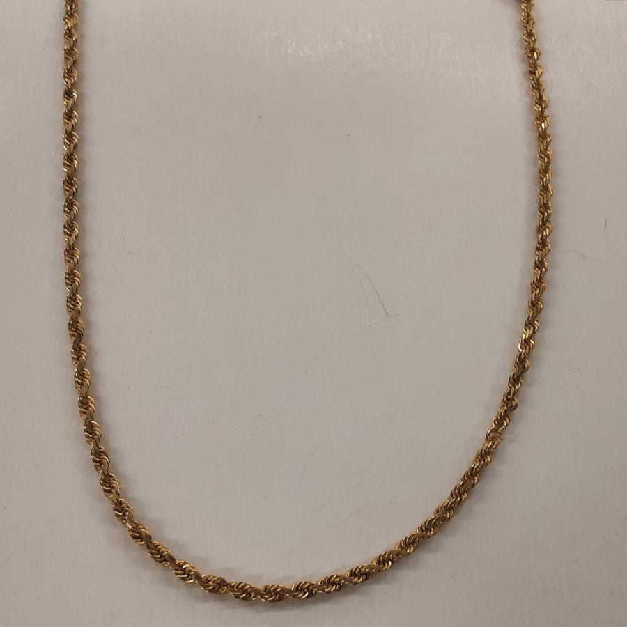 Rope Chain - Yellow Gold 10k (.417) 17.5 grams 16 inch