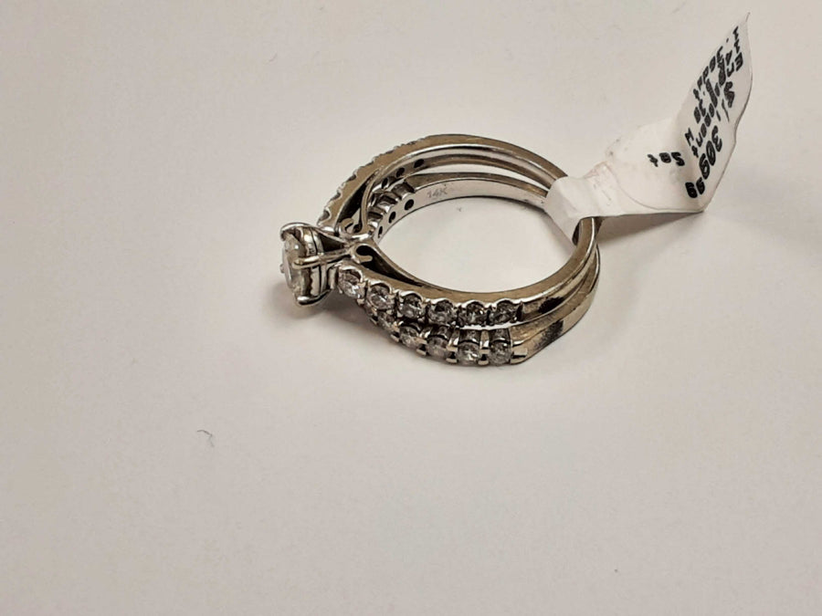 Ring - Engagement Set - White Gold 14k (.585) 5.3 grams Size 8
