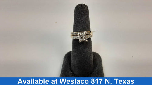 Ring - Wedding Set - White Gold 14k (.585) 5 grams Size 7