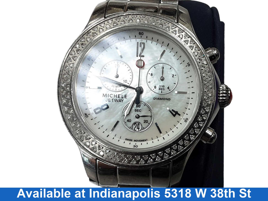 Michele Jetway Silver Regular Watch