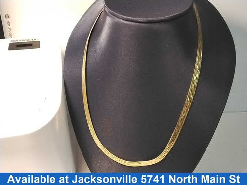 Herringbone Chain - Yellow Gold 14k (.585) 8.6 grams 18 inch