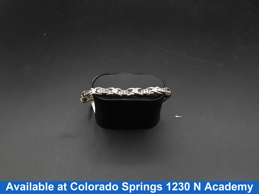 Tennis Bracelet - Tricolor Gold 14k (.585) 21 grams 7 inch