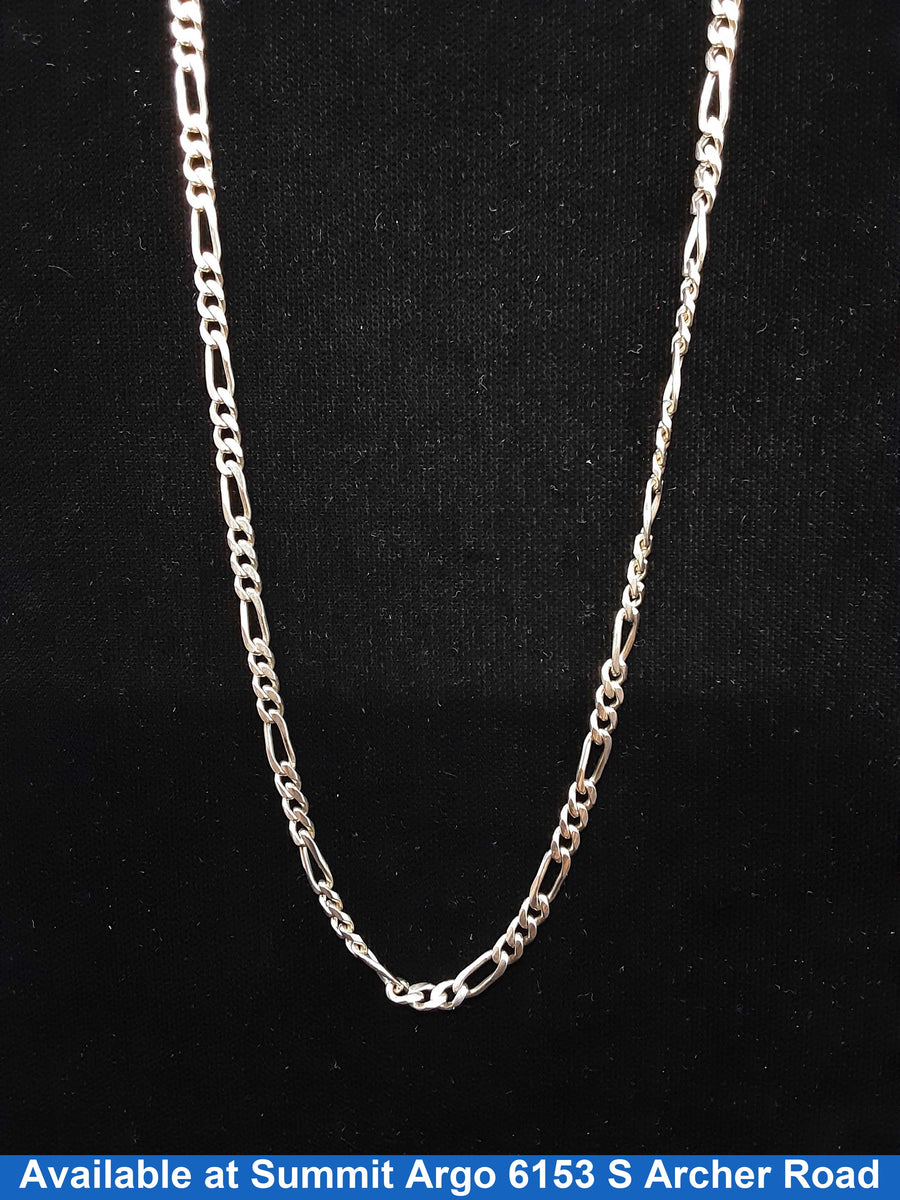 Figaro Chain - White Gold 10k (.417) 20.6 grams 22 inch