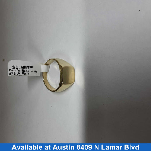 Men's Ring - Yellow Gold 14k (.585) 6.8 grams Size 11