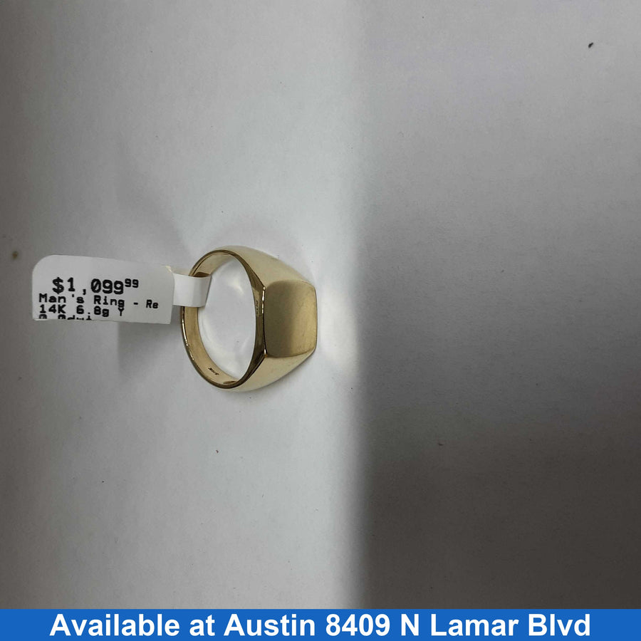 Men's Ring - Yellow Gold 14k (.585) 6.8 grams Size 11