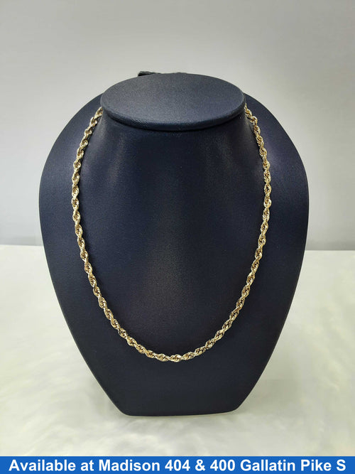Rope Chain - Yellow Gold 14k (.585) 14.5 grams 26 inch