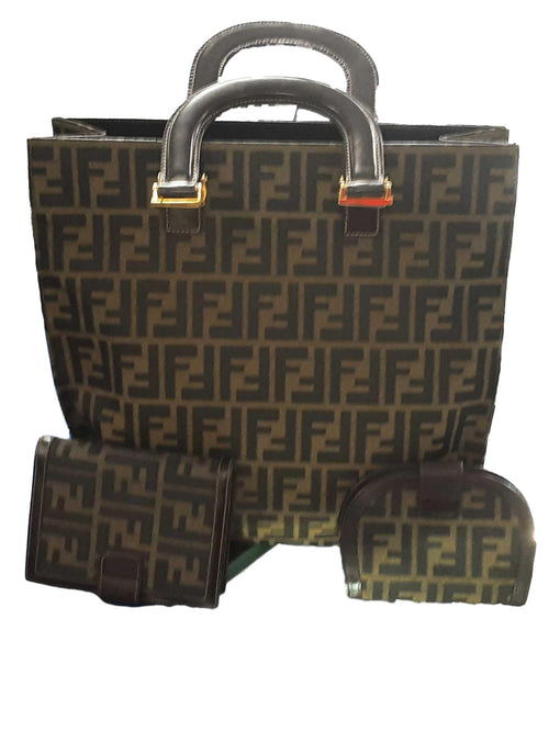 Fendi 230826345088 Beige / Tan Purse / Handbag
