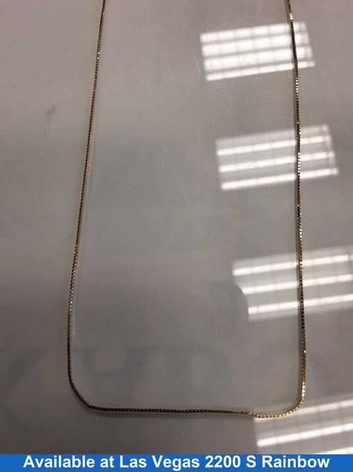 Box Chain - Yellow Gold 14k (.585) 1.8 grams 18 inch