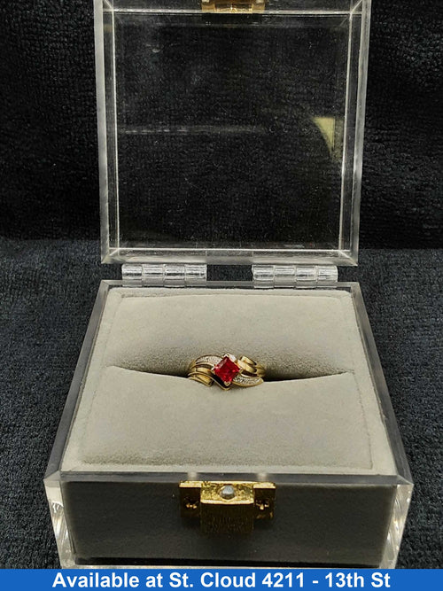 Women's Ring - Red Gemstone Ring