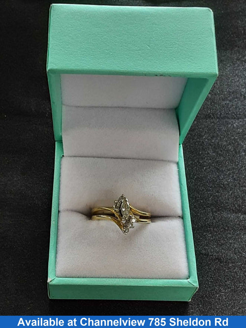Ring - Engagement Set - Yellow Gold 14k (.585) 3.6 grams Size 7