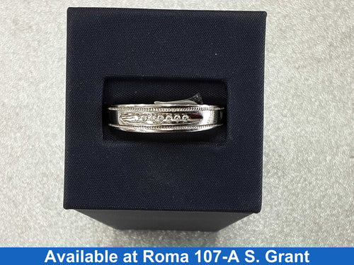 Ring - Wedding Band - White Gold 14k (.585) 4.6 grams Size 10