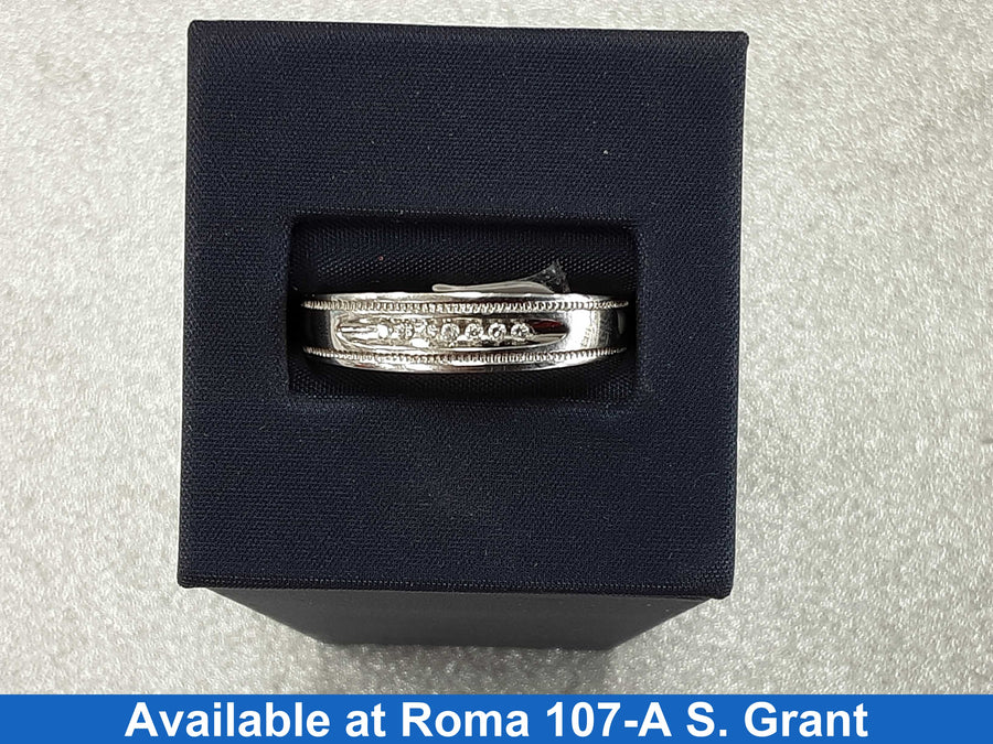 Ring - Wedding Band - White Gold 14k (.585) 4.6 grams Size 10