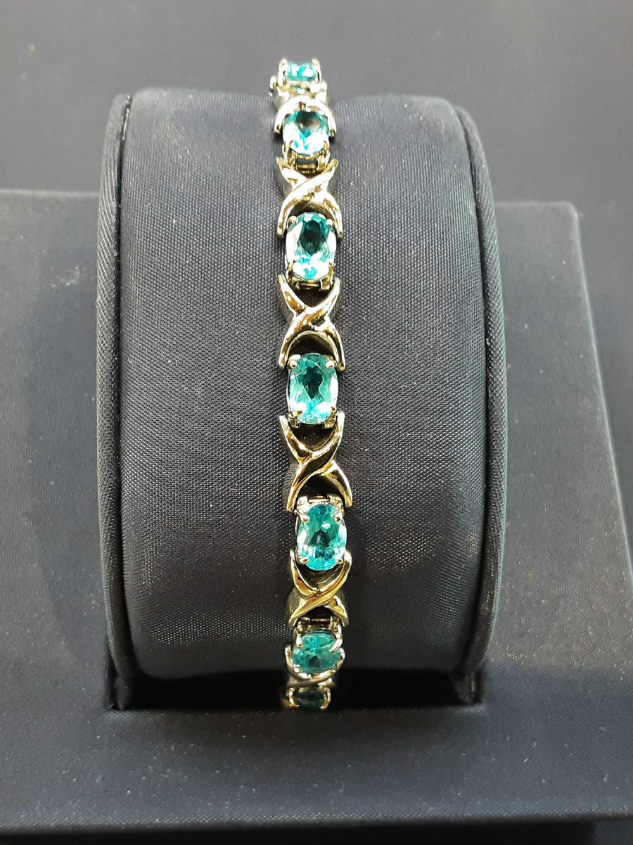 Tennis Bracelet - White Gold 14k (.585) 15.7 grams 7 inch